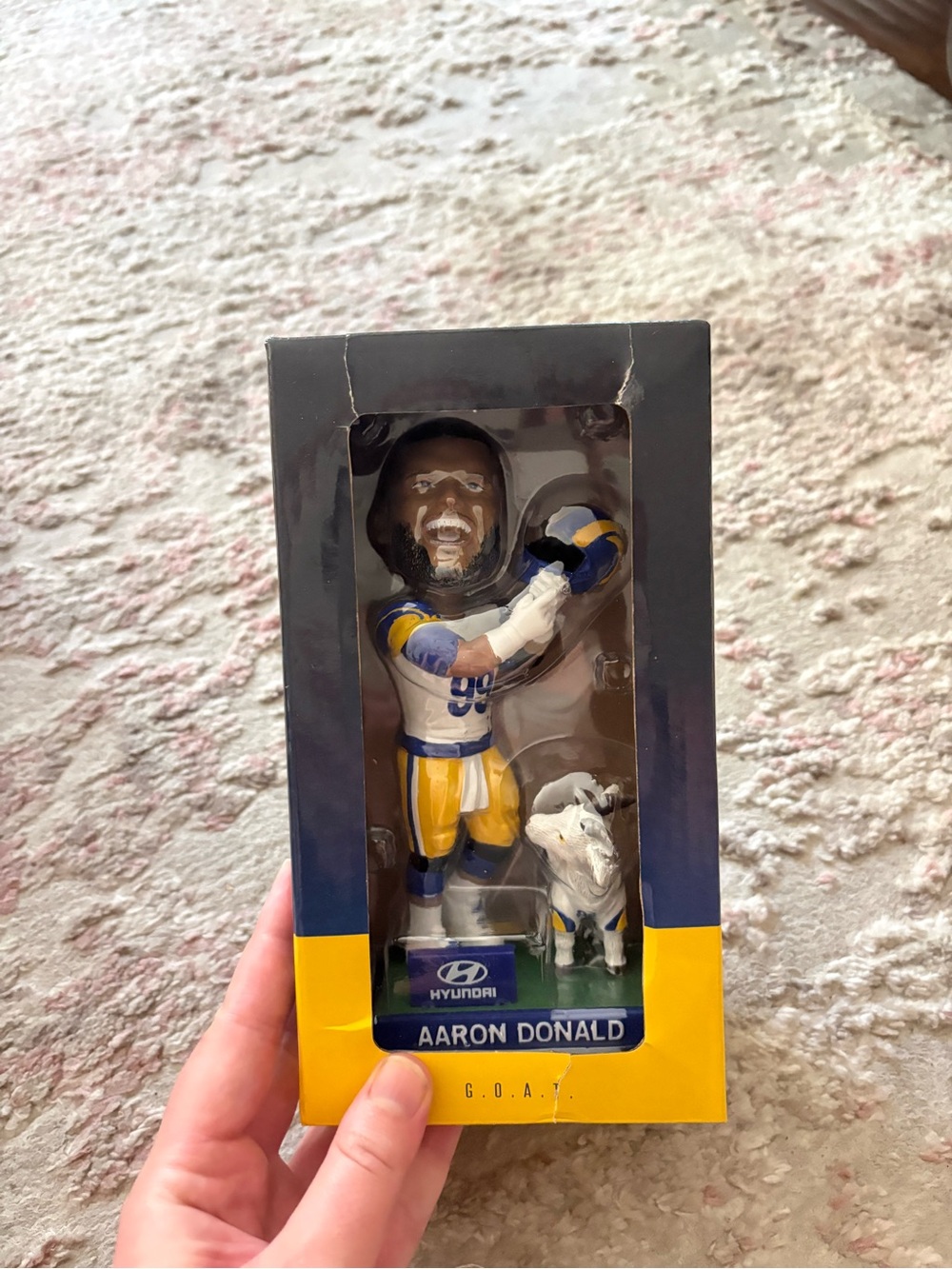 Aaron Donald GOAT Los Angeles RAMS Bobblehead - BDA Sports